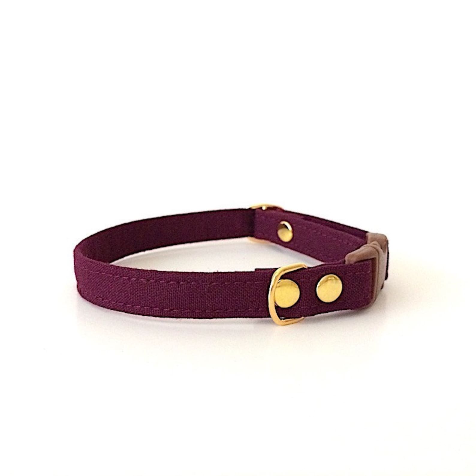 Burgundy Breakaway Cat Collar Etsy