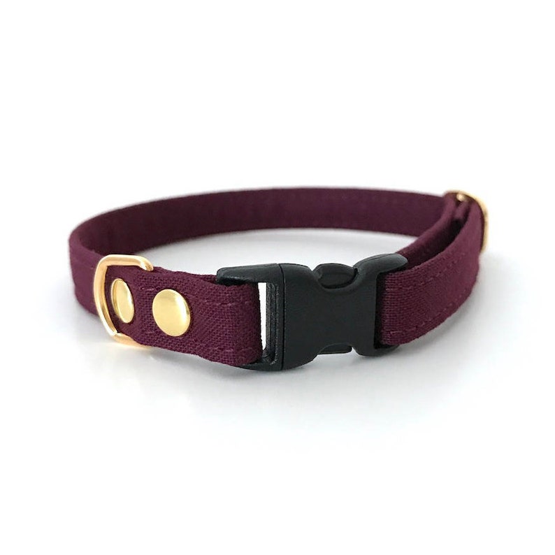 Burgundy Breakaway Cat Collar Etsy