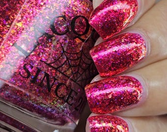 Raspberry Butterfly Nail Polish by Lacquistry 15ml/.5oz