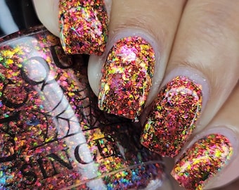 Pink Gingham in an Apple Orchard Nail Polish by Lacquistry 15ml/.5oz