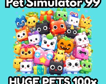 Animais de estimação enormes 100x aleatórios, Pet Simulator 99 (PS99)