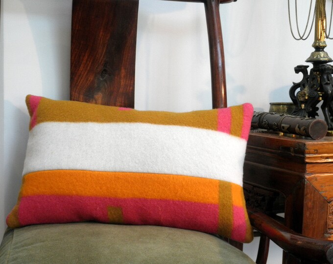 Pendleton Blanket Weight Wool Throw Pillow Color Blocked Etsy