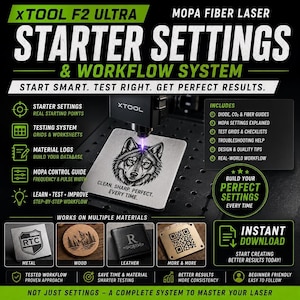 Laser Starter Settings and Workflow System | xTool F2 Ultra & MOPA Fiber