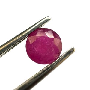 Red Ruby Faceted Round Shape - Natural Ruby 1.10 Ct Loose Gemstone For Making Jewelry