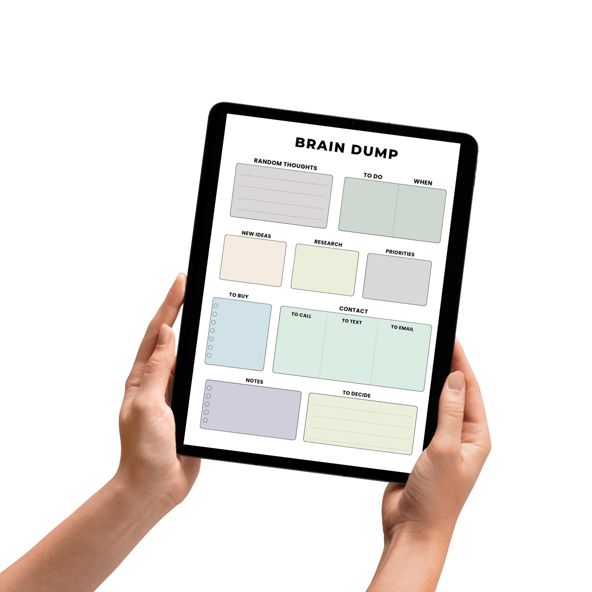 Brain Dump Planner Printable | Minimalist Productivity Worksheet (digital Download) - Etsy