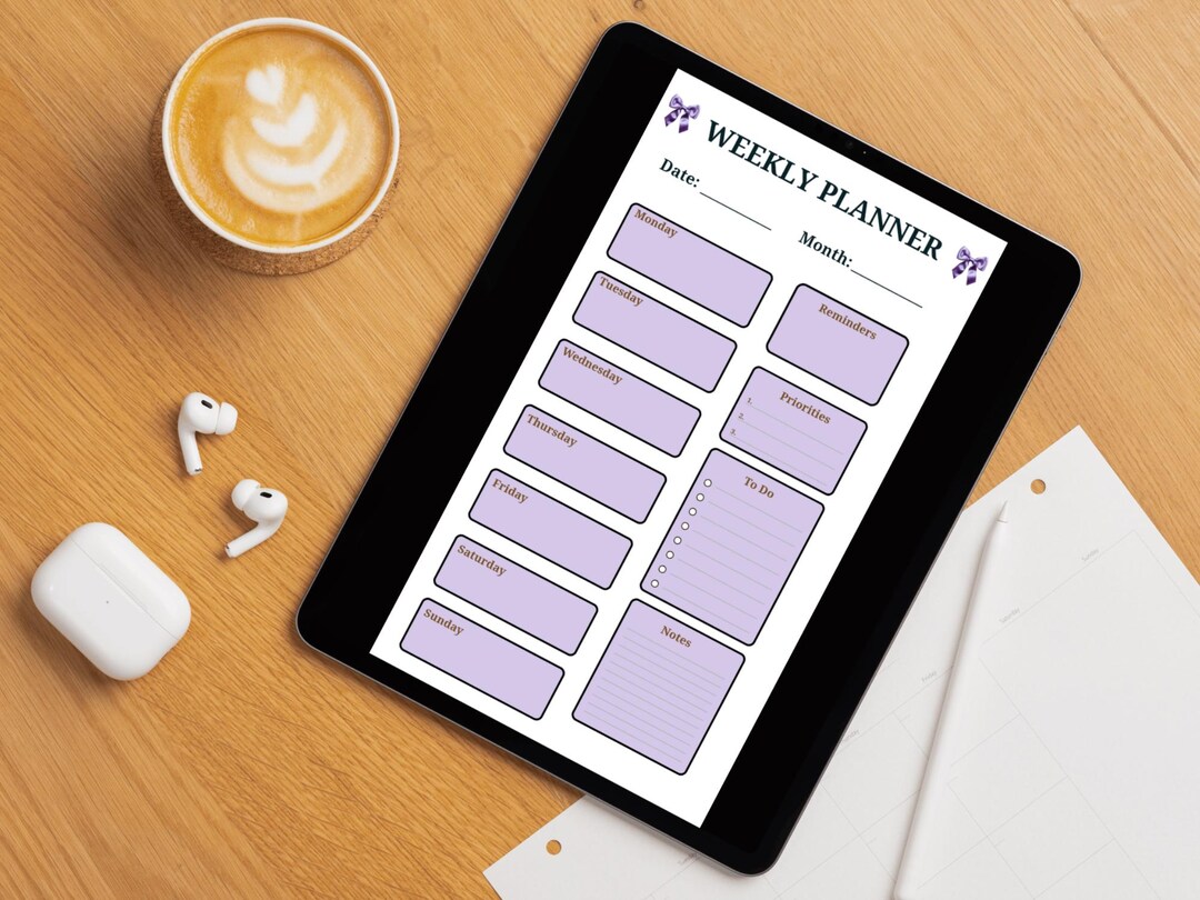Pdf. Boost Weekly Planner Printable PDF | Boost Productivity & Stay Organized ...