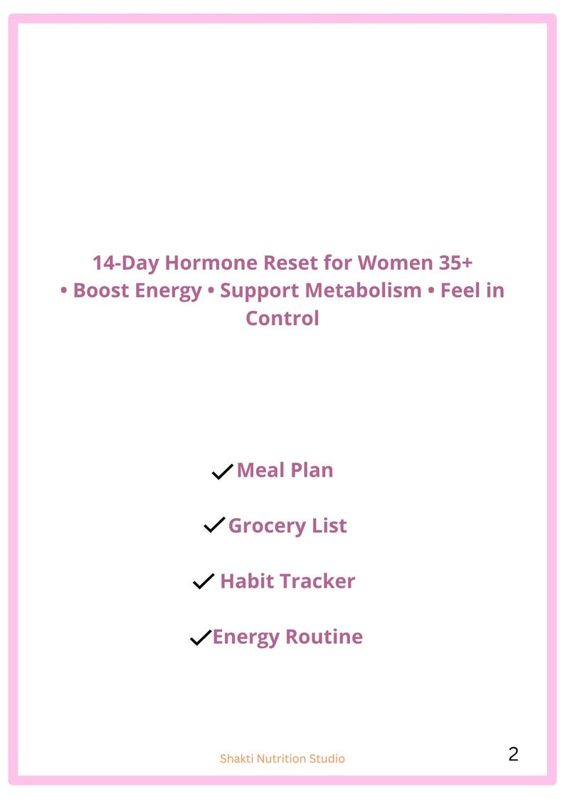 Perimenopause Meal Plan PDF | 14-day Hormone Balance Diet Women Over 40 ...