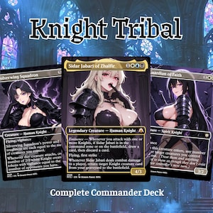 Proxy 100+ Card Commander Deck – Knight Tribal | Medieval Warfare Theme | Includes Tokens