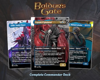 Epic Fantasy RPG Proxy Commander Deck 100+ Cards | Dungeon Adventure Inspired Custom Deck | Ready to Play EDH | Collector Gift