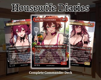 Housewife Diaries Proxy Deck 100 Cards + Tokens | Anime Waifu Commander Deck | Ready to Play Full Commander Deck