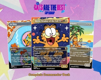 Cats Are the Best Proxy Commander Deck 100+ Cards | Lazy Orange Cat Inspired Custom Deck | Ready to Play EDH | Collector Gift
