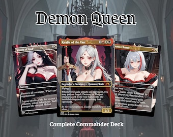 Mazo proxy de la Reina Demonio Anime Waifu (más de 100 cartas + fichas) / Mazo completo de Commander EDH