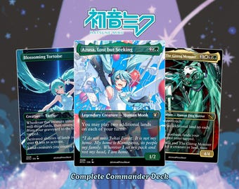 Hatsune Miku Proxy Commander Deck 100+ Cards | Anime Vocaloid Custom Deck | Ready to Play EDH Proxy | Collector Gift
