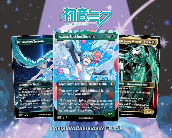 hatsune miku mtg commander deck Secret Lair: Secret Lair x Miku: Electric Entourage EN (English, Foil Edition) Toys Hatsune Miku Proxy Commander Deck