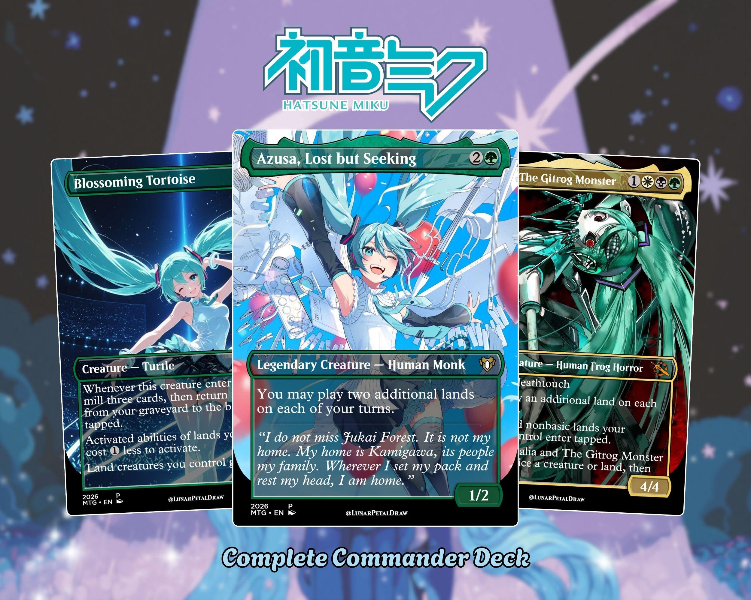 Hatsune Miku Proxy Commander Deck 100+ Cards | Anime Vocaloid