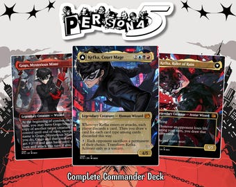Phantom Rebels Proxy Commander Deck 100+ Cards | Masked Heist Anime Inspired Custom Deck | Ready to Play EDH | Collector Gift