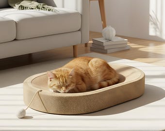 Letto tiragraffi per gatti, cuccia per gatti, divano tiragraffi rotondo per gatti