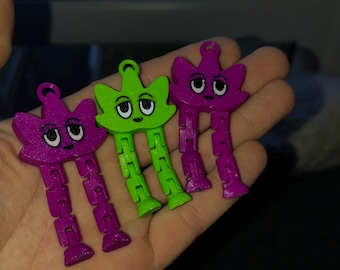 LeafyFriend 2 pack - flexi keychain - adult keychain