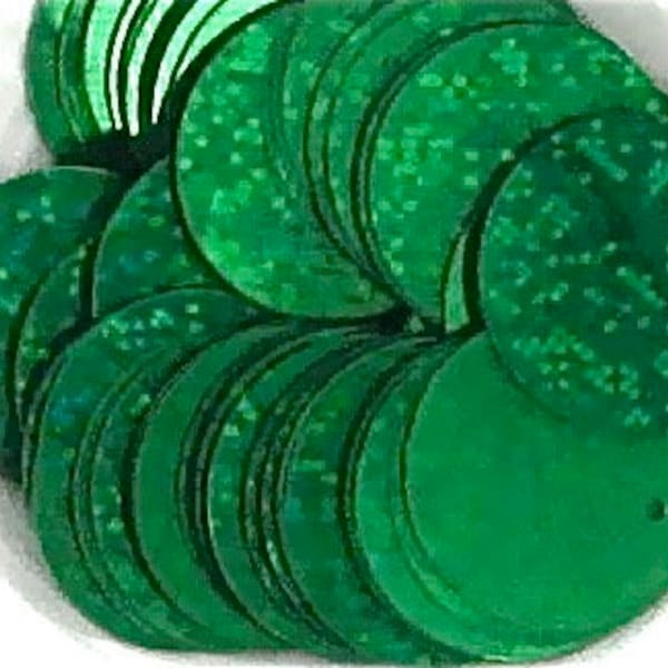 Green Zodiac Metallic  20mm Paillettes 100 per package Top Hole Garment Ready Sequins