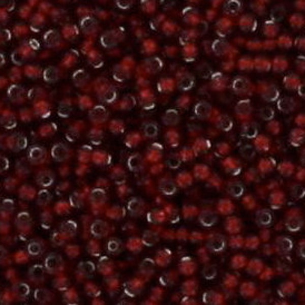 11/0 Red Silver Lined Seed Beads 20g or approx 2000 Beads