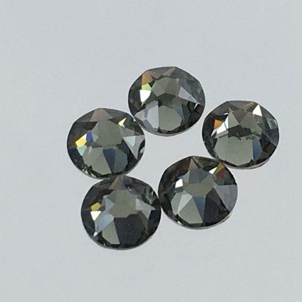 Black Diamond Hot Fix Swarovski Rhinestones Sizes 20SS, 16SS, 12SS, 10SS  One Gross Packages