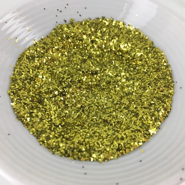 Sparkle Haven Yellow Chartreuse Fine Metallic Glitter 1.2oz with Container