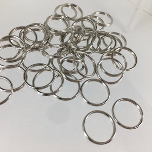 1&quot; Key Rings  25mm Split Key Ring - Strong Key Chain Key Fob Ring - 1 Inch 25 mm - USA Seller 10 rings for 2.50