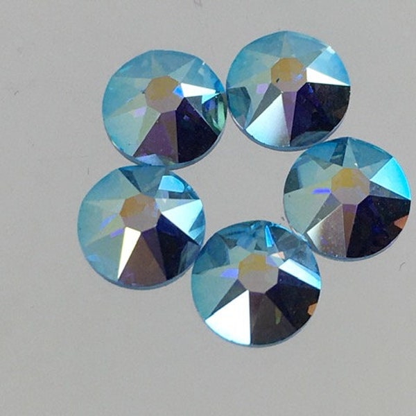 Aquamarine AB Swarovski Rhinestones By the gross. Sizes 34SS 1/2 Gross Packages