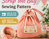 DIY Scrap Lab Backpack Sewing Pattern PDF | Drawstring Backpack | Quilted Bag Pattern with Pocket & Adjustable Straps | Beginner Friendly