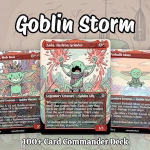 Proxy 100+ Card Commander Deck – Goblin Storm Theme Deck Ready to Play Perfect Gift for Fans, Players & Collectors