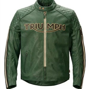 Triumph motorcycle leather jacket - Etsy 日本