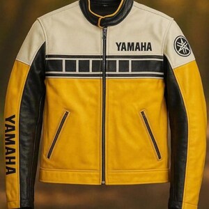 Vintage Leather Jackets Yamaha - Etsy