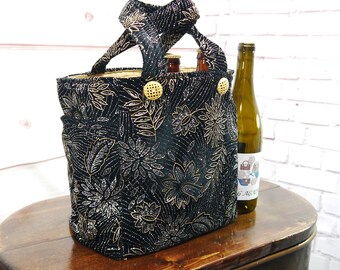 Embroidery Bag Gift for the Boss Wine Tote Bag Wedding Gift Red Velvet Wine Bag Party Bag Zardozi Wine Bag Office Gift Perfect Gift