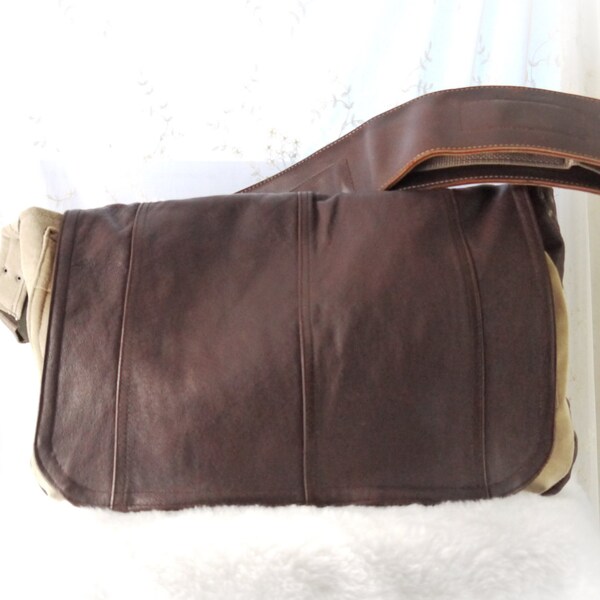 Leather Messenger Upcycled Leather Large Messenger Shoulder Strap Guitar Strap Large Mans Bag Again Upcycled Leather