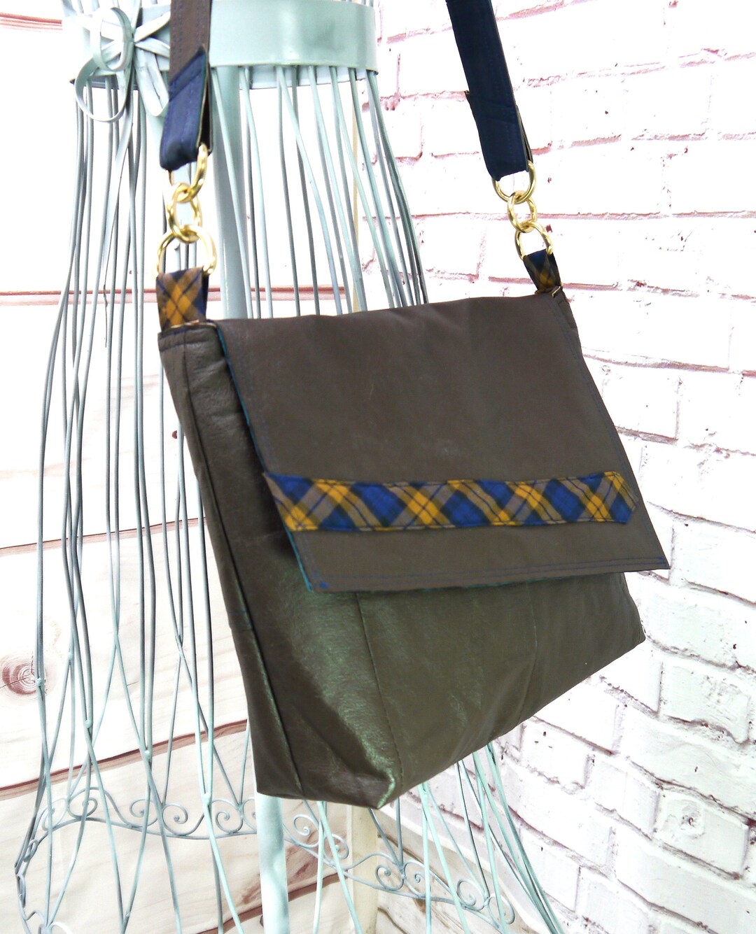 Upcycled Leather Purse, Brown Leather Purse, Repurposed Leather Jackets