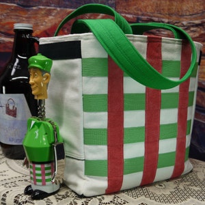 Golf Buddy Beer Mead Growler Carrier, Wine Bag, Craft Beer, Beverage Holder, Six Pack Carrier, Upcycled Beer Bag Again zdjęcie 6