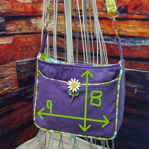 Small Purple Purse, Upcycled Ladies Housedress, Purple Pure, Cross Body Purse, Little Purse, Hand Made Bag, Purse, One of a Kind, Bag Again image 4