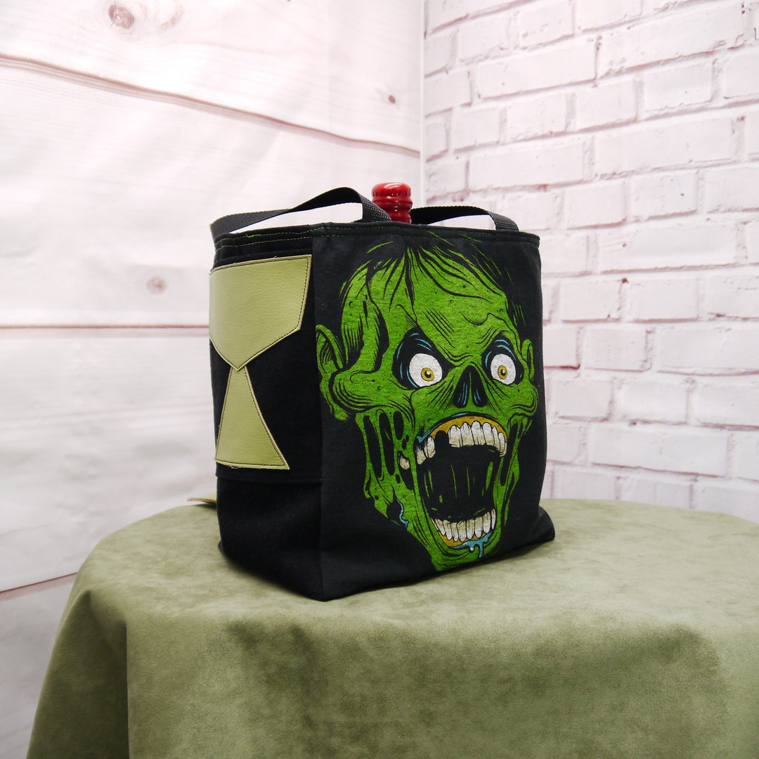 Zombie, Have You Seen My Zombie Upcycled Tee Shirt, Beer Bag, Zombie