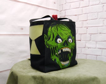 Zombie, Have You Seen My Zombie Upcycled Tee Shirt, Beer Bag, Zombie Beverage Tote, Halloween Tote, Zombie Tote, Picnic Bag, Zombies Bag