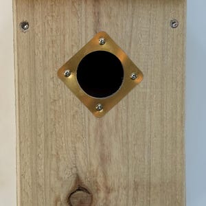 Handmade Cedar Birdhouse – Bluebirds, Woodpeckers & Native Birds – Two Entrance Sizes, Predator-Proof Design