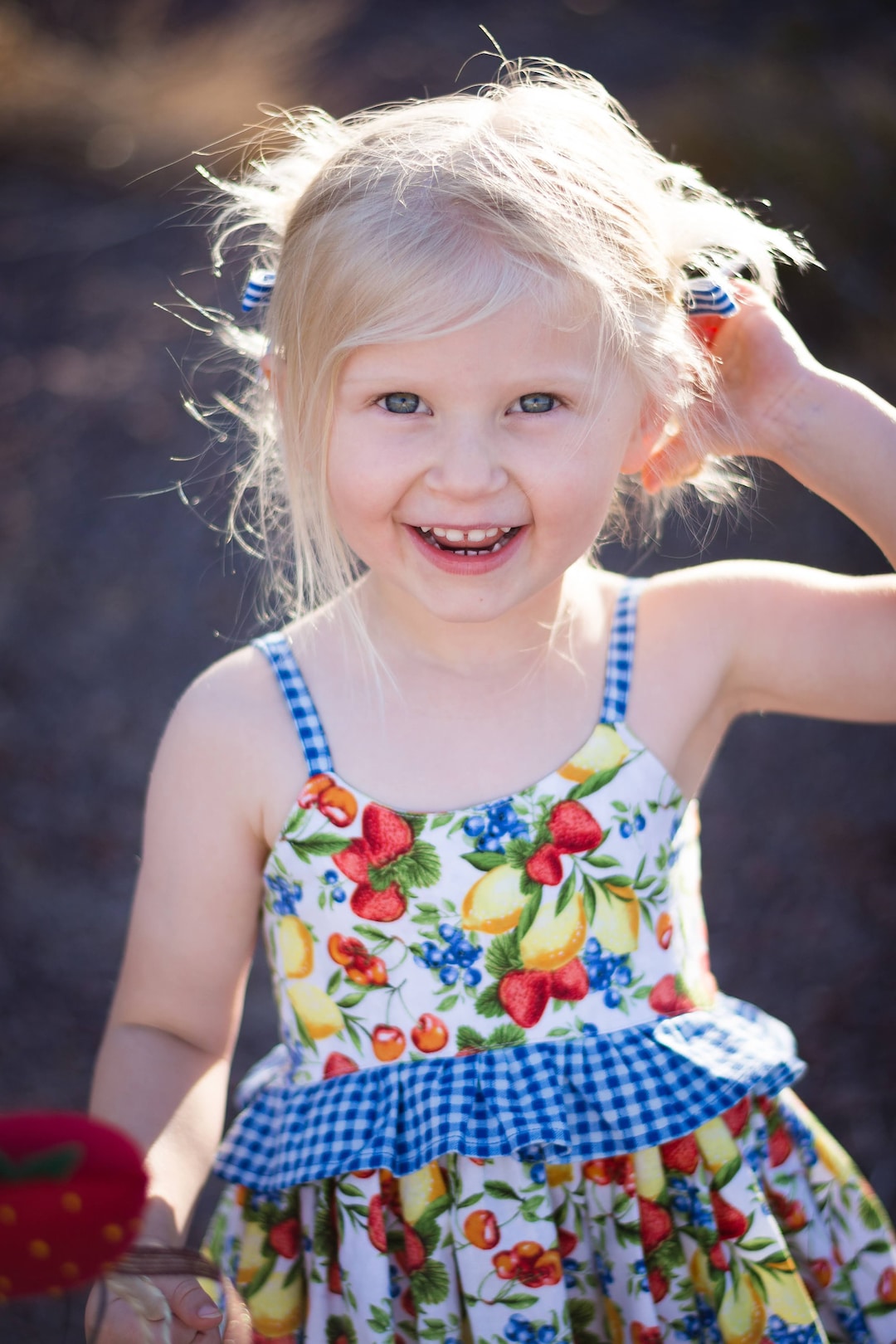 Toddler Mixed Fruit Dress, Girls Mixed Fruit Dress, Little Girl Fruit