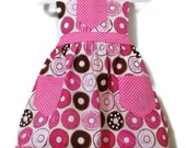 Donut Apron, Children Apron, Toddler Apron, Girl Apron, Baking Apron, Cooking Apron, Kids Apron, Little Girls Apron, Retro Style Apron