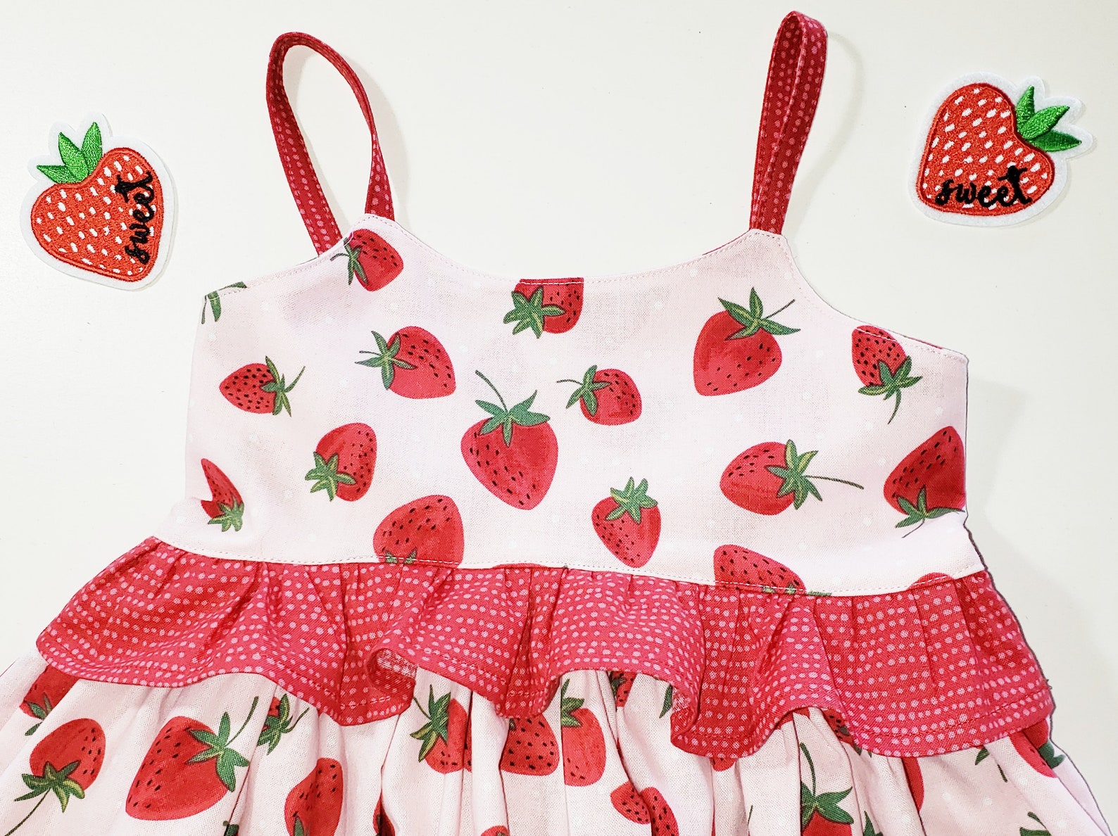Baby Strawberry Dress, Baby Fruit Dress, Baby Sundress, Baby Summer — free download