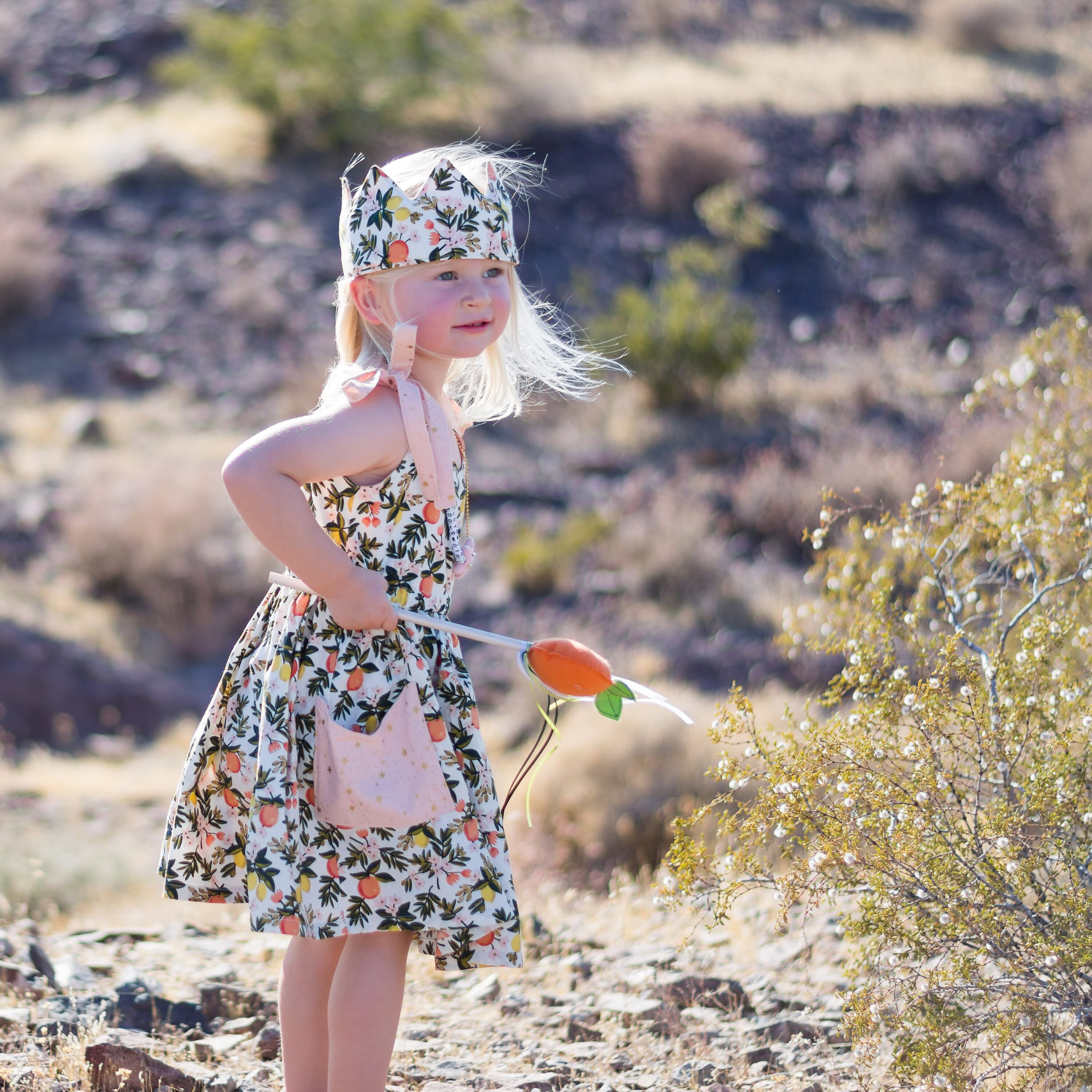 Toddler Citrus Dress, Girls Citrus Dress, Lemon & Oranges Dress, Floral Citrus Dress, Vintage Citrus Dress, Summer Dress, ShoulderTies Dress
