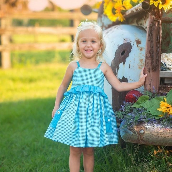 Toddler Gingham Dress, Girls Gingham Dress, Little Girl Dress, Gingham Dress, Gingham Summer Dress, Gingham Sundress, Toddler Dress, Gingham