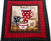 Coffee Pot Holder, Pot Holder, Coffee Hot Pad, Hot Pad, Hostess Gift, Wedding Gift, Housewarming Gift, Fabric Pot Holder