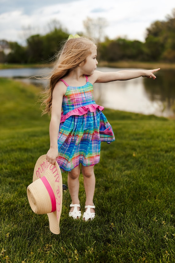 light navy blue dress Zimmermann Pink Plaid Belted Dress - BOPF main image 1