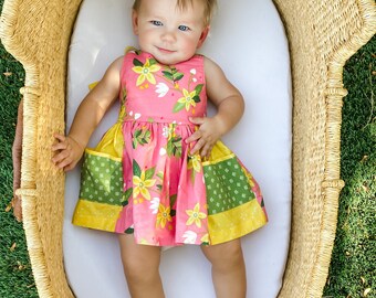 Baby Dress, Baby Floral Dress, Baby Sundress, Baby Peasant Dress, Baby Summer Dress, Baby Clothing