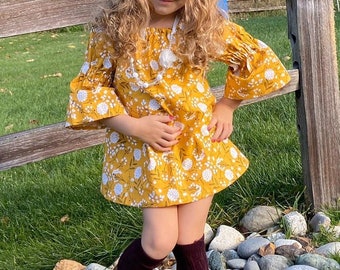 slim fit dress slacks In Stock）Girls Thanksgiving Turkey&Pumpkin Embroidery Dress