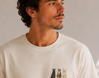Camiseta "Diferentes colores, pero con gatos" – Camiseta de inclusión – Camiseta de diversidad – Camiseta gráfica de igualdad – Camiseta de amabilidad – Regalo para amantes de los gatos